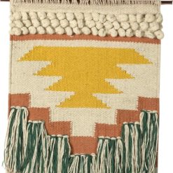 Hand Woven Wall Hanging, 14" x 25", 
Yellow/Green, 8541857714